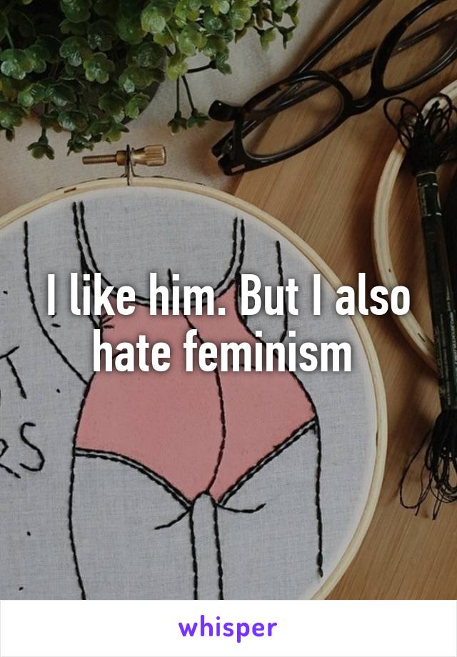 I like him. But I also hate feminism 