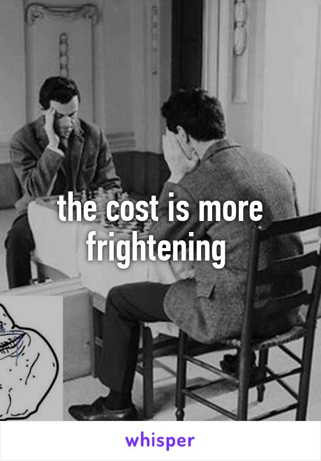 the cost is more frightening 