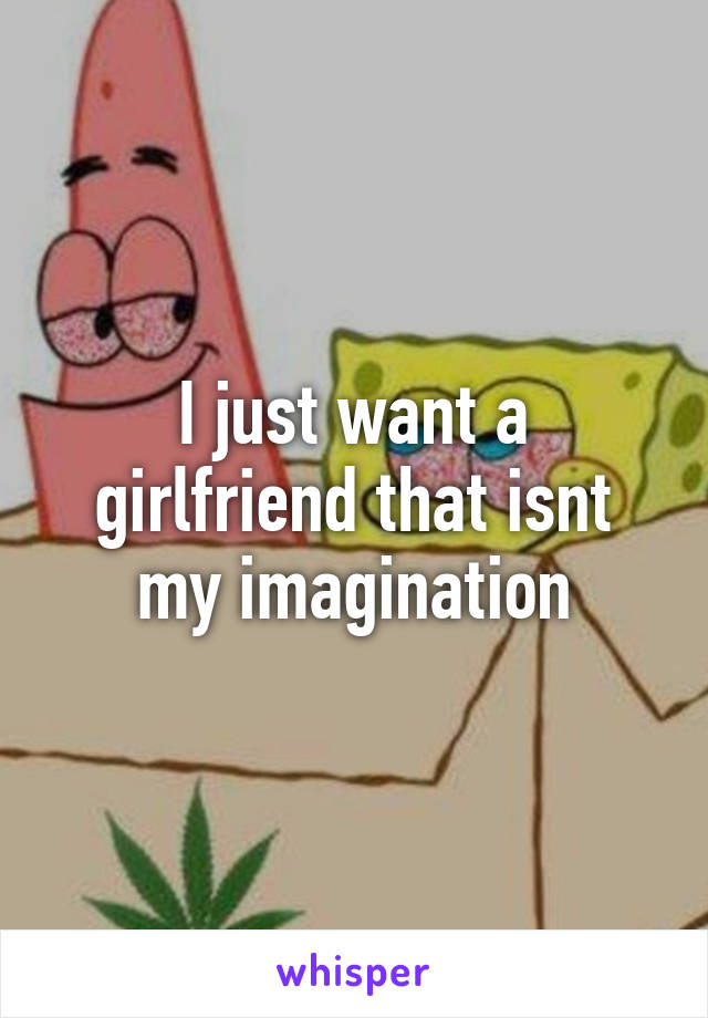 I just want a girlfriend that isnt my imagination