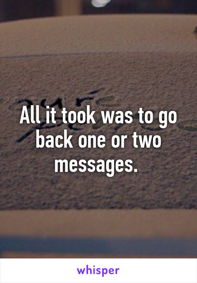 All it took was to go back one or two messages. 
