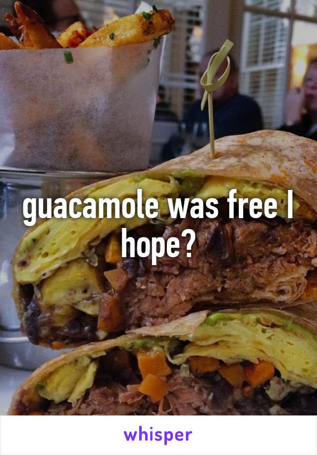 guacamole was free I hope?