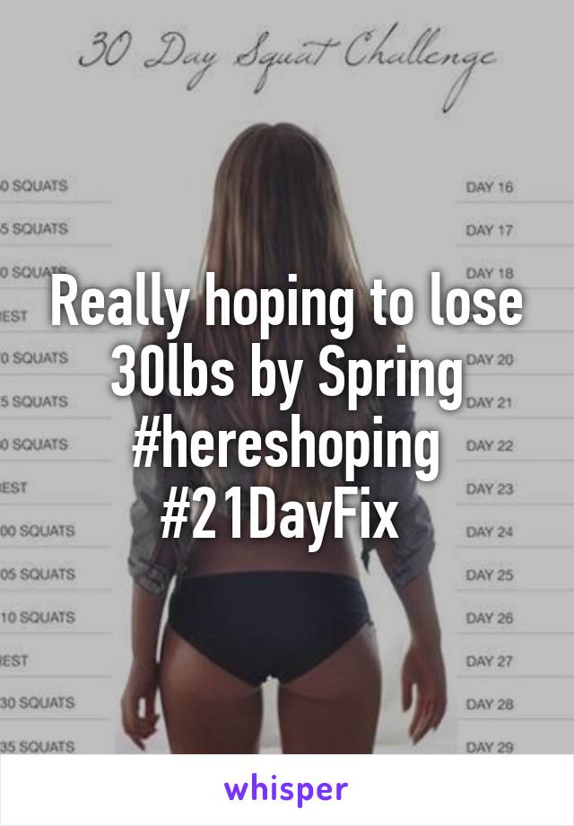 Really hoping to lose 30lbs by Spring
#hereshoping
#21DayFix 