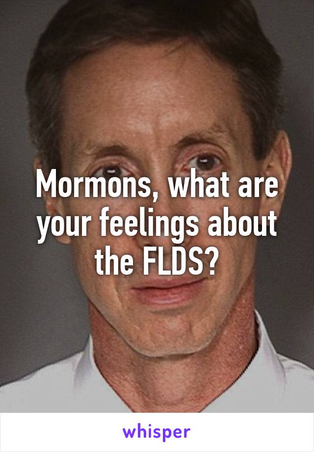 Mormons, what are your feelings about the FLDS?