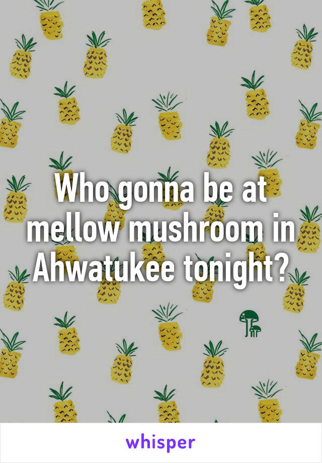 Who gonna be at mellow mushroom in Ahwatukee tonight?