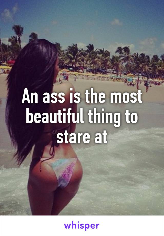 An ass is the most beautiful thing to stare at