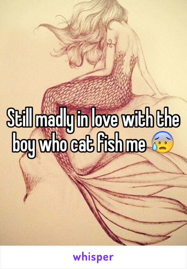 Still madly in love with the boy who cat fish me 😰