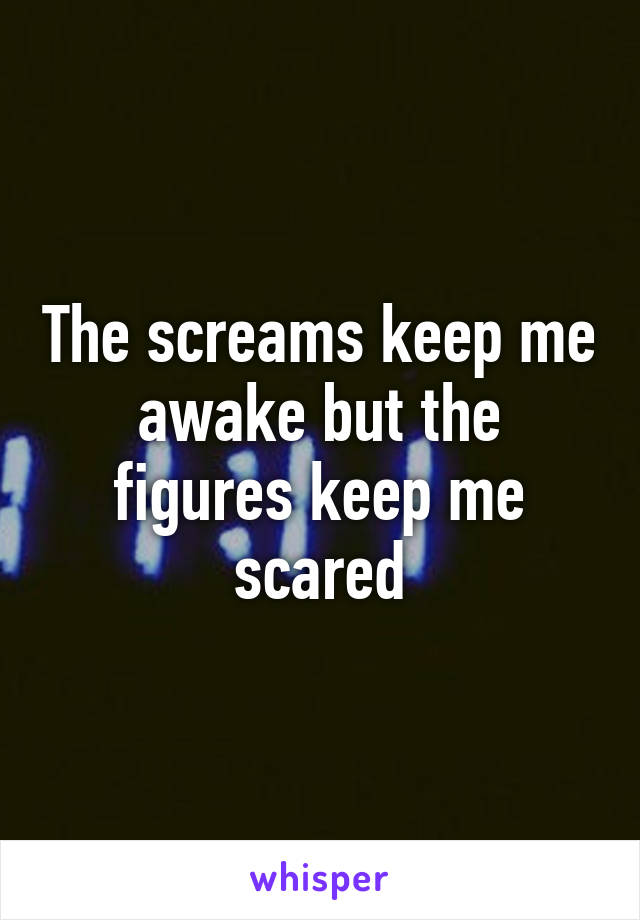 The screams keep me awake but the figures keep me scared