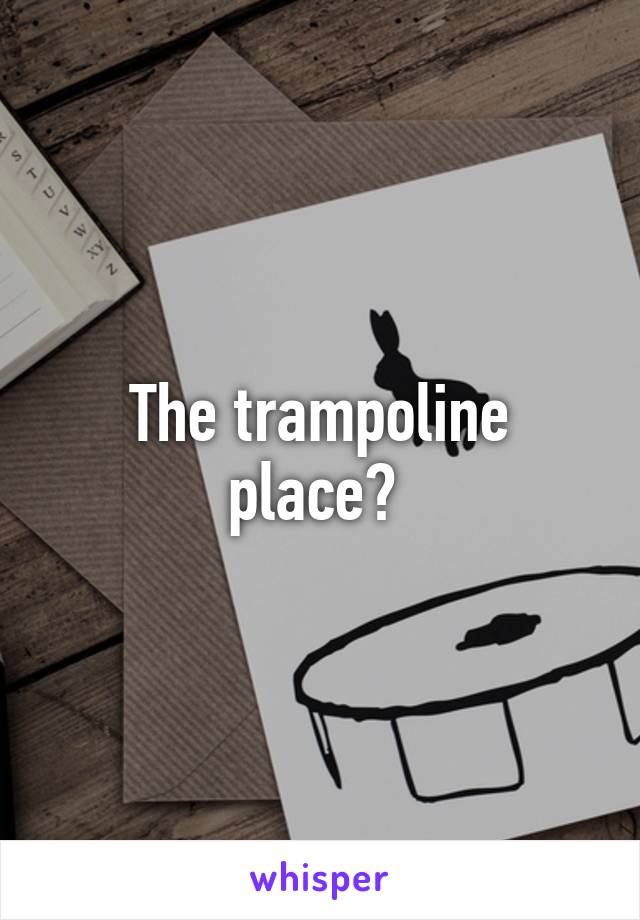 The trampoline place? 