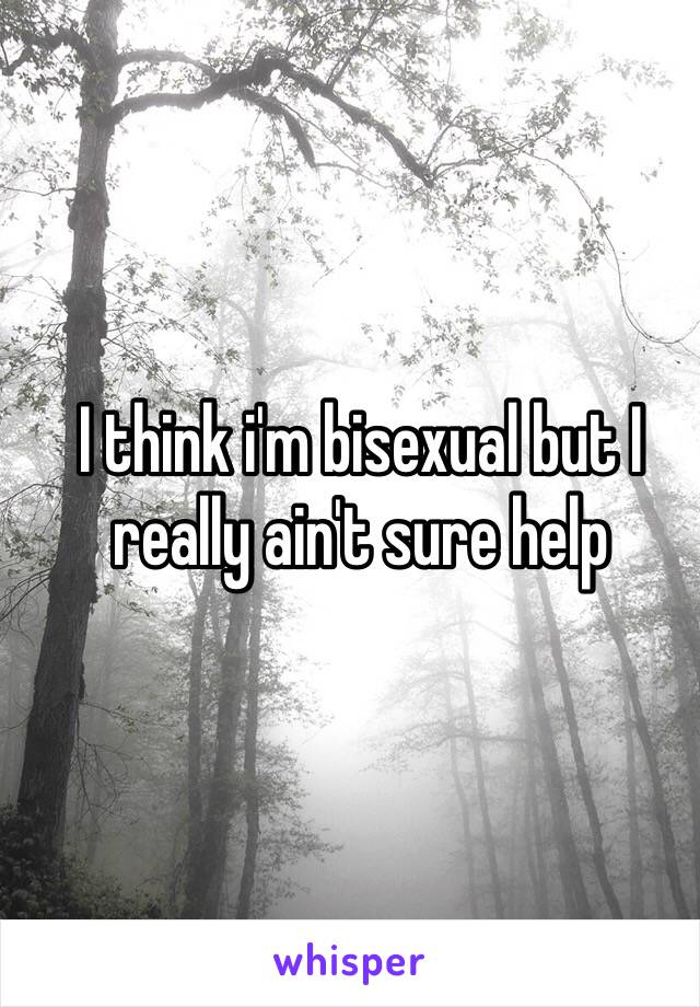 I think i'm bisexual but I really ain't sure help