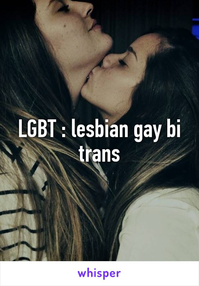 LGBT : lesbian gay bi trans