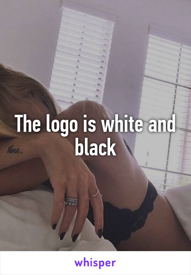 The logo is white and black