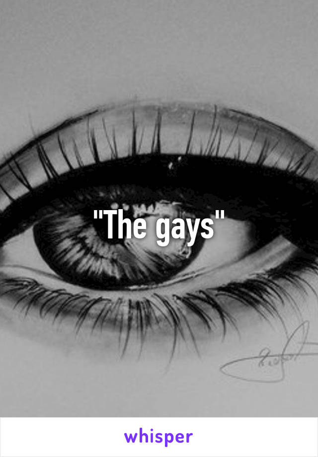 "The gays"