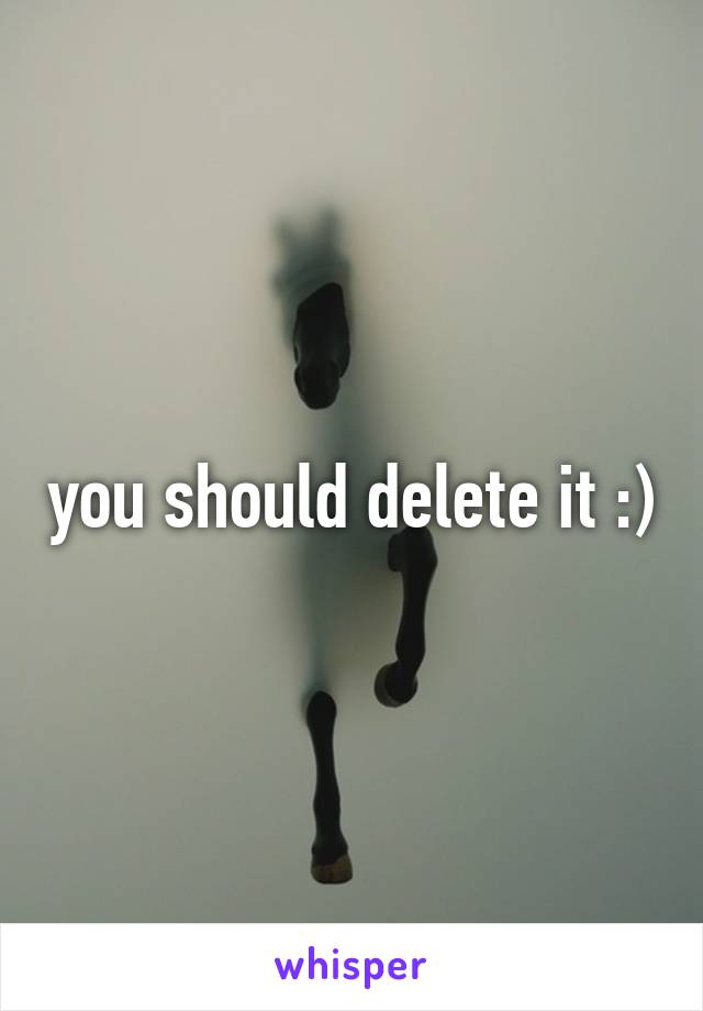 you should delete it :)