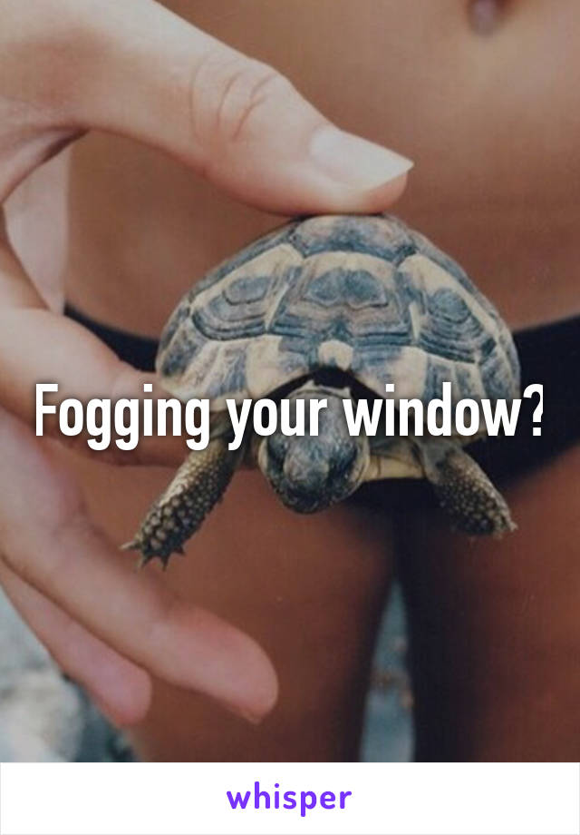 Fogging your window?