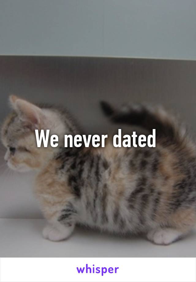 We never dated 