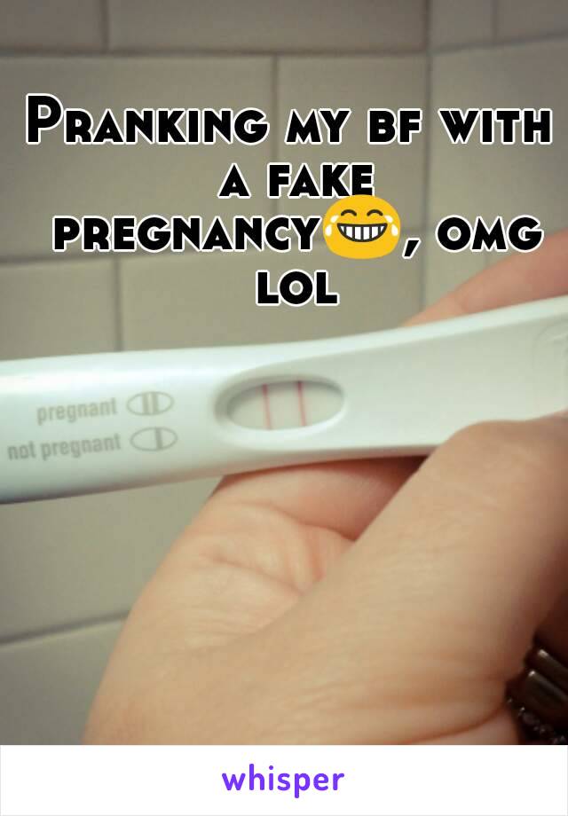 Pranking my bf with a fake pregnancy😂, omg lol