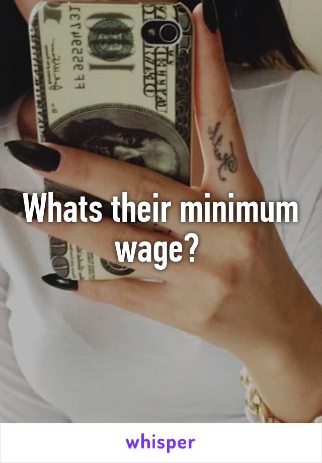 Whats their minimum wage? 