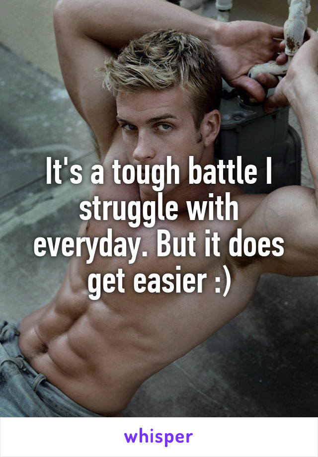 It's a tough battle I struggle with everyday. But it does get easier :)
