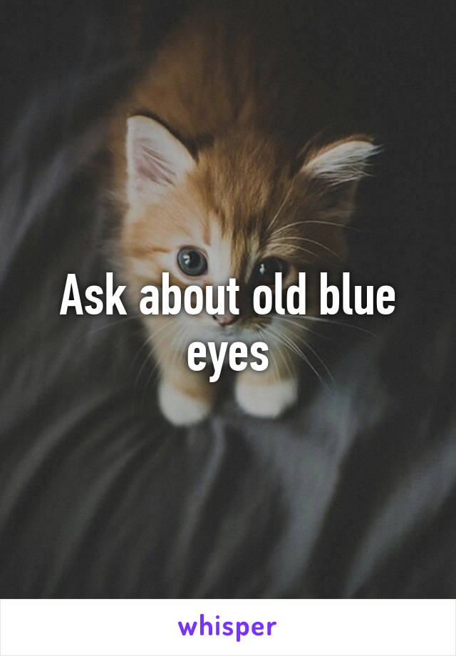 Ask about old blue eyes