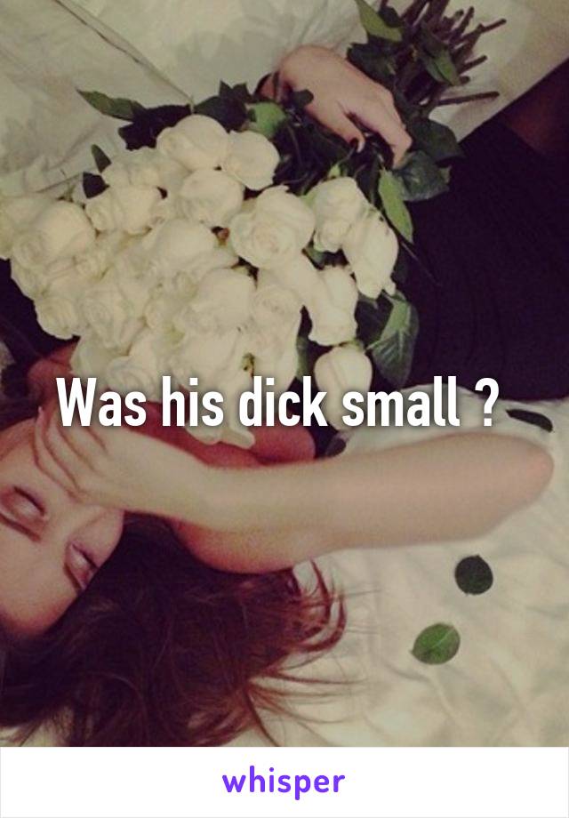 Was his dick small ? 