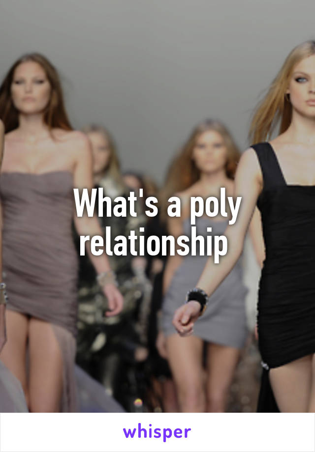What's a poly relationship 
