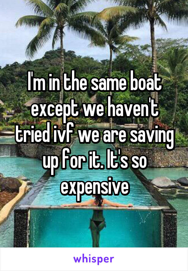 I'm in the same boat except we haven't tried ivf we are saving up for it. It's so expensive