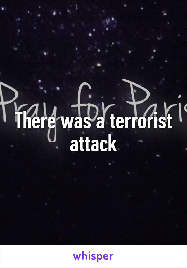 There was a terrorist attack