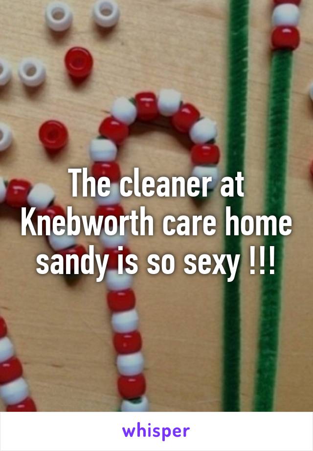 The cleaner at Knebworth care home sandy is so sexy !!!