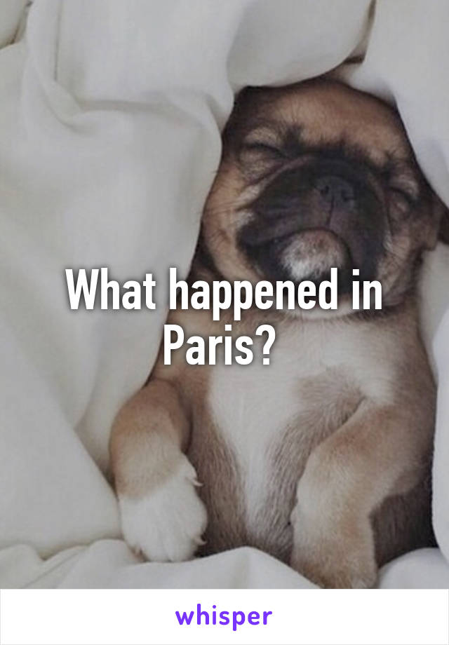 What happened in Paris? 
