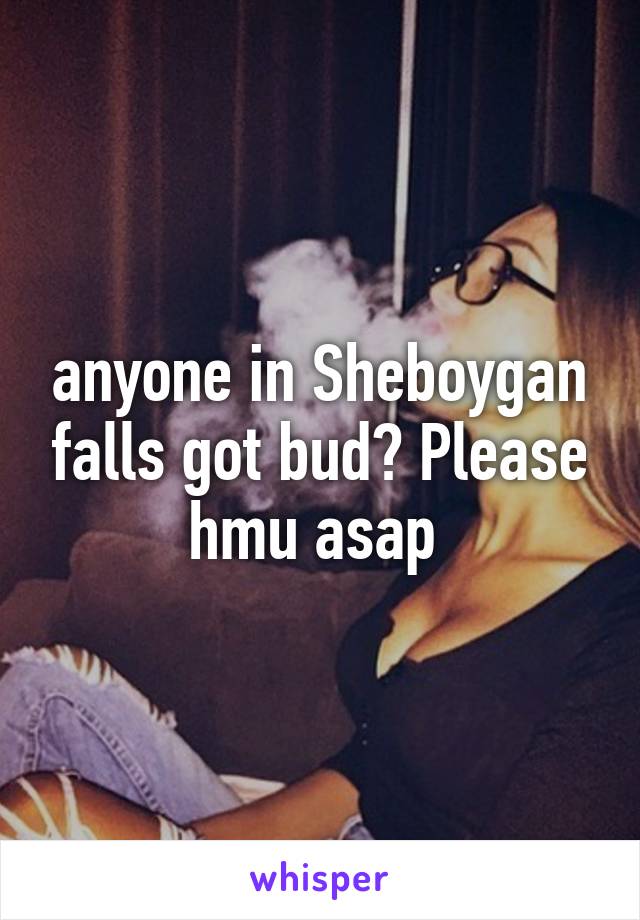 anyone in Sheboygan falls got bud? Please hmu asap 