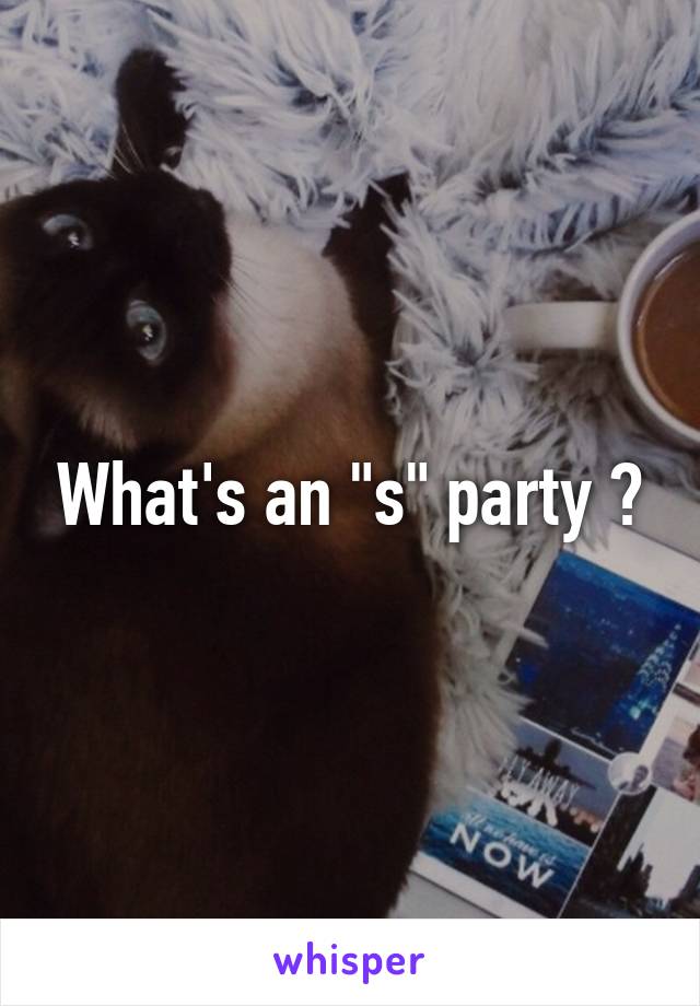 What's an "s" party ?