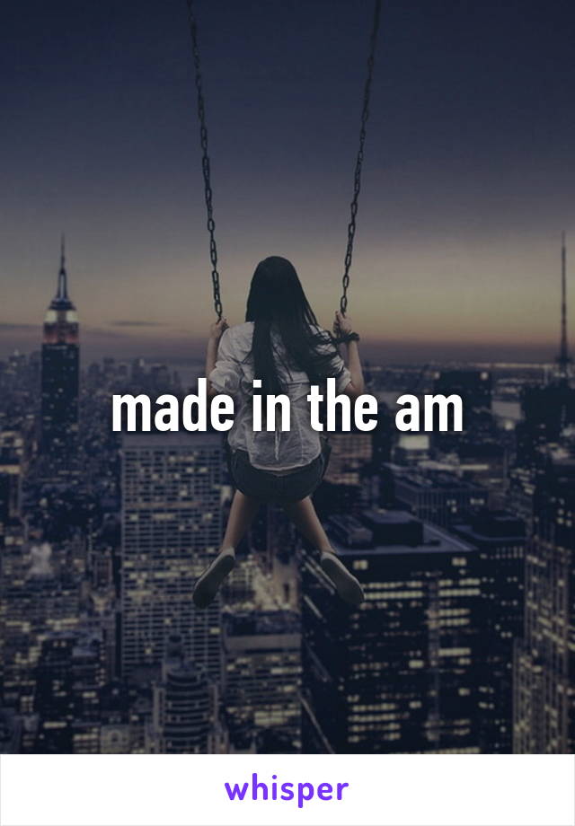 made in the am