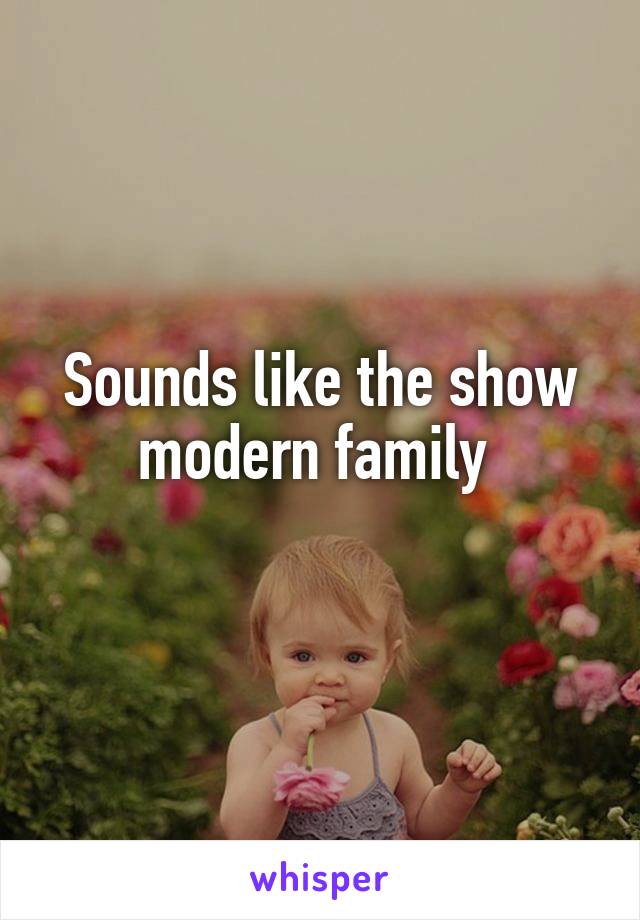 Sounds like the show modern family 
