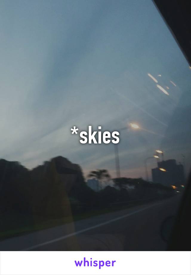 *skies