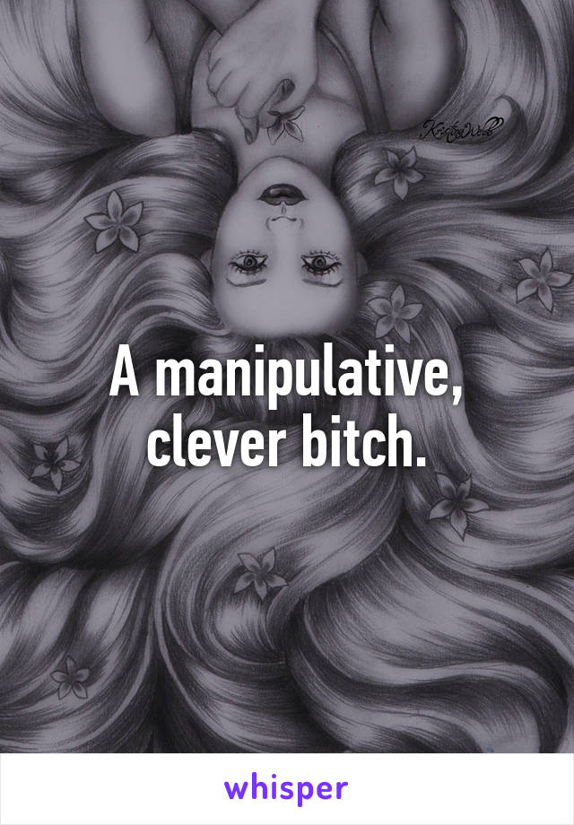 A manipulative, clever bitch.