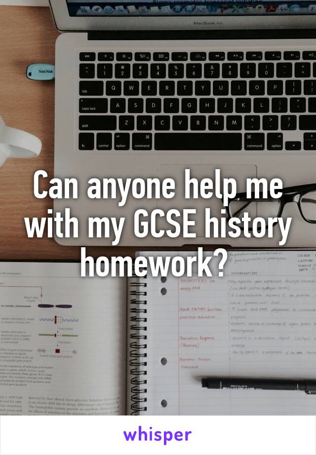 Can anyone help me with my GCSE history homework? 