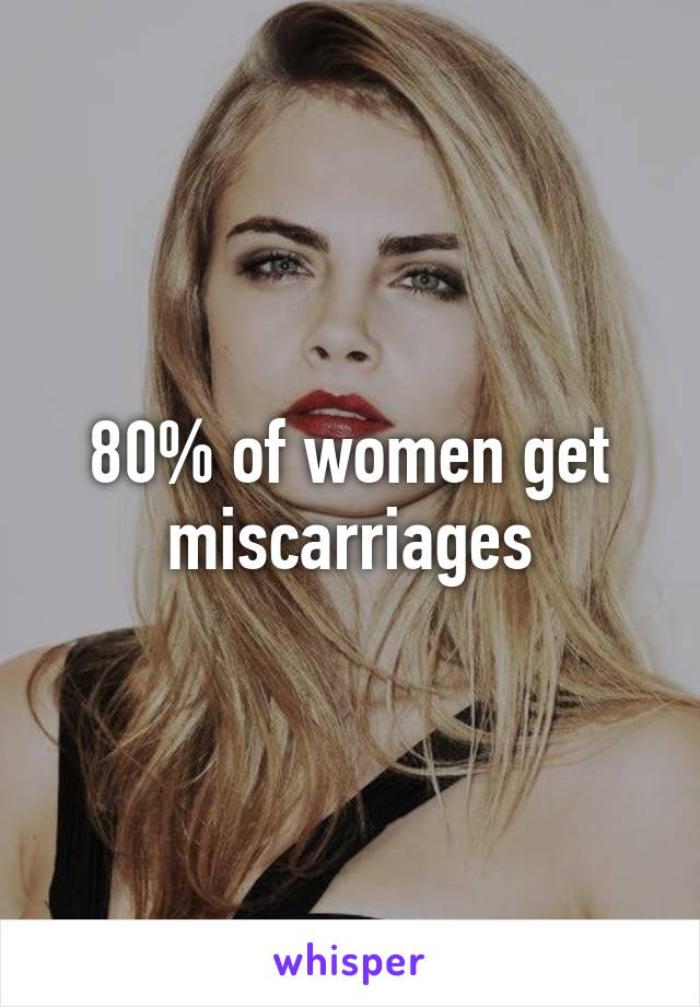 80% of women get miscarriages