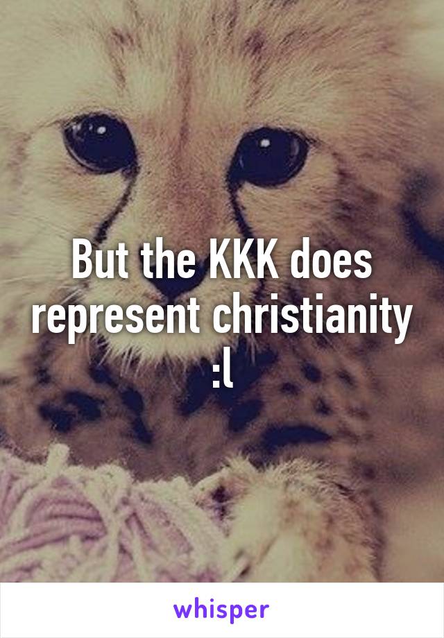 But the KKK does represent christianity :l