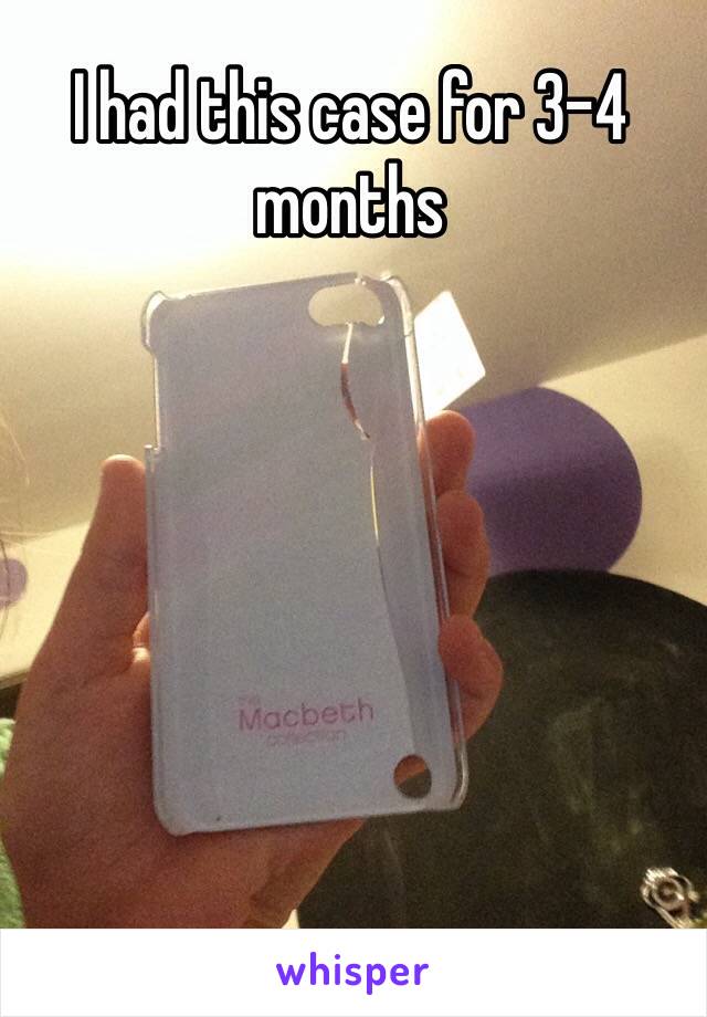 I had this case for 3-4 months 