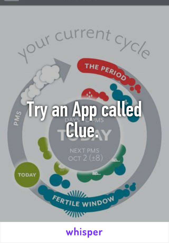 Try an App called Clue. 