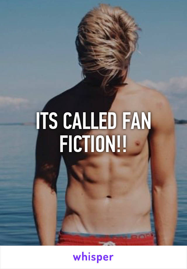 ITS CALLED FAN FICTION!!