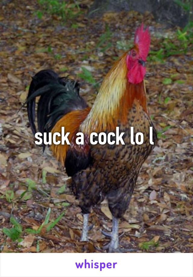 suck a cock lo l 