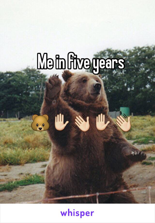 Me in five years


🐻✋👋✋👋