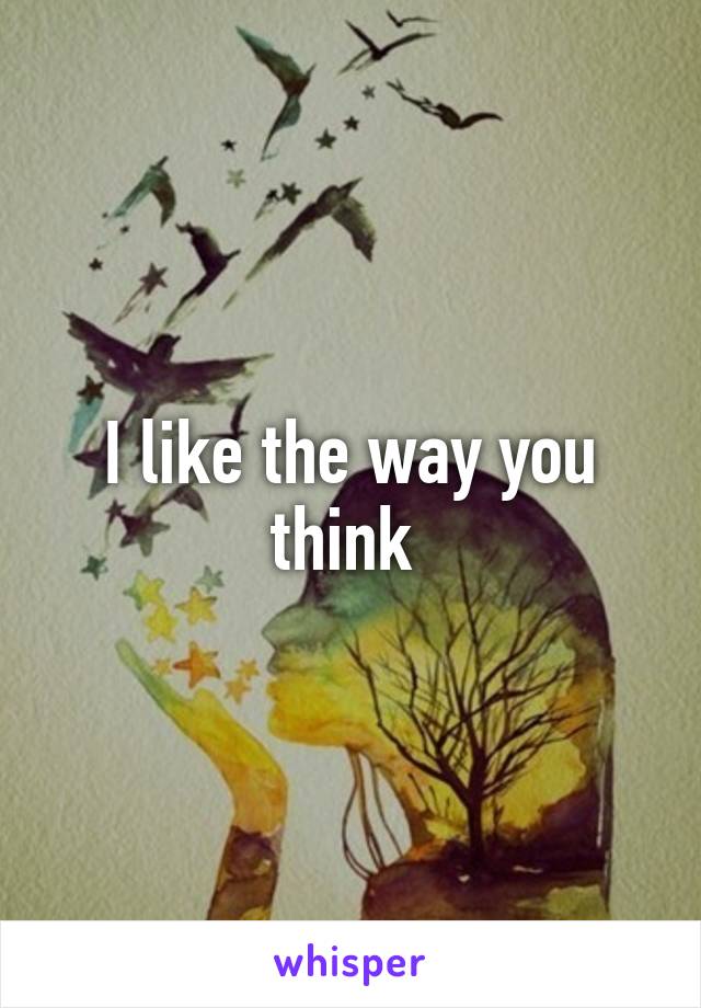 I like the way you think 