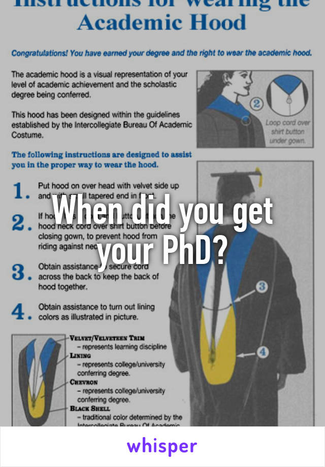 When did you get your PhD?