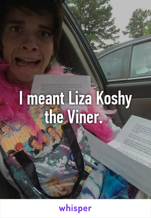 I meant Liza Koshy the Viner. 