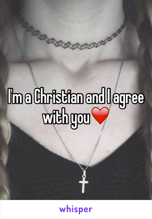 I'm a Christian and I agree with you❤️