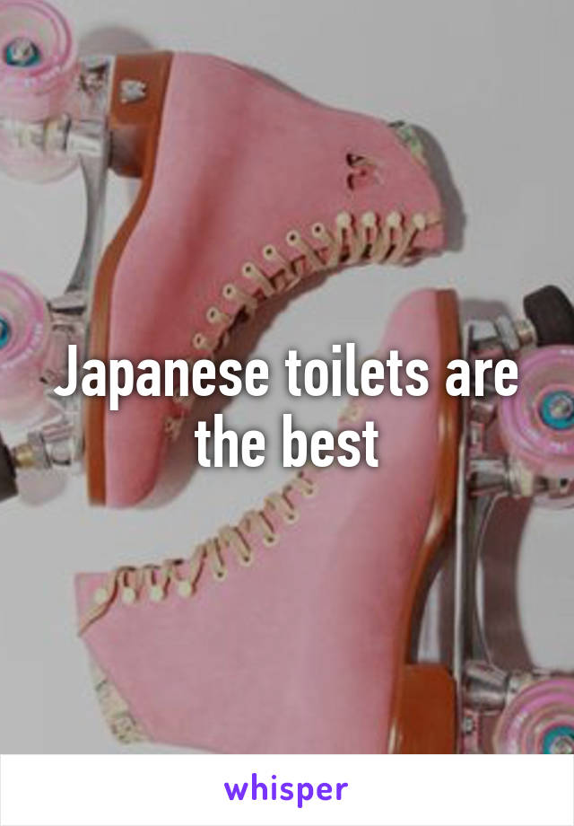 Japanese toilets are the best