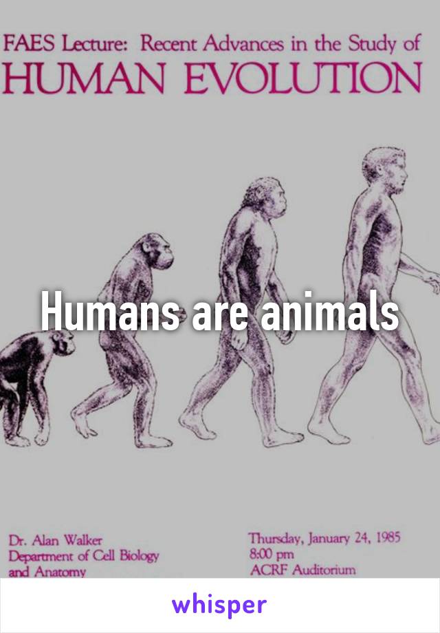 Humans are animals