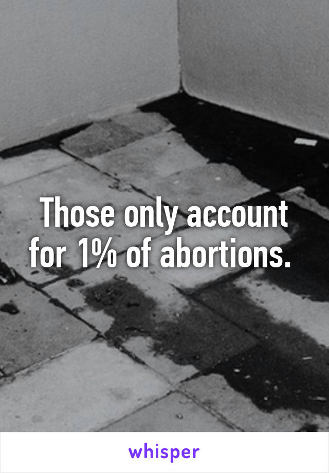 Those only account for 1% of abortions. 